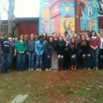 Students from Emory & Henry College who visited Highlander to learn about its history and methodologies.