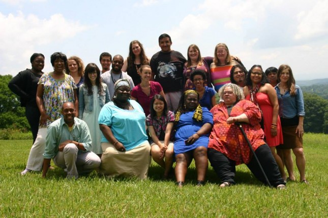 Zilphiagroupphoto: This year’s group of artists and organizers at the Zilphia Horton Cultural Organizing Institute.